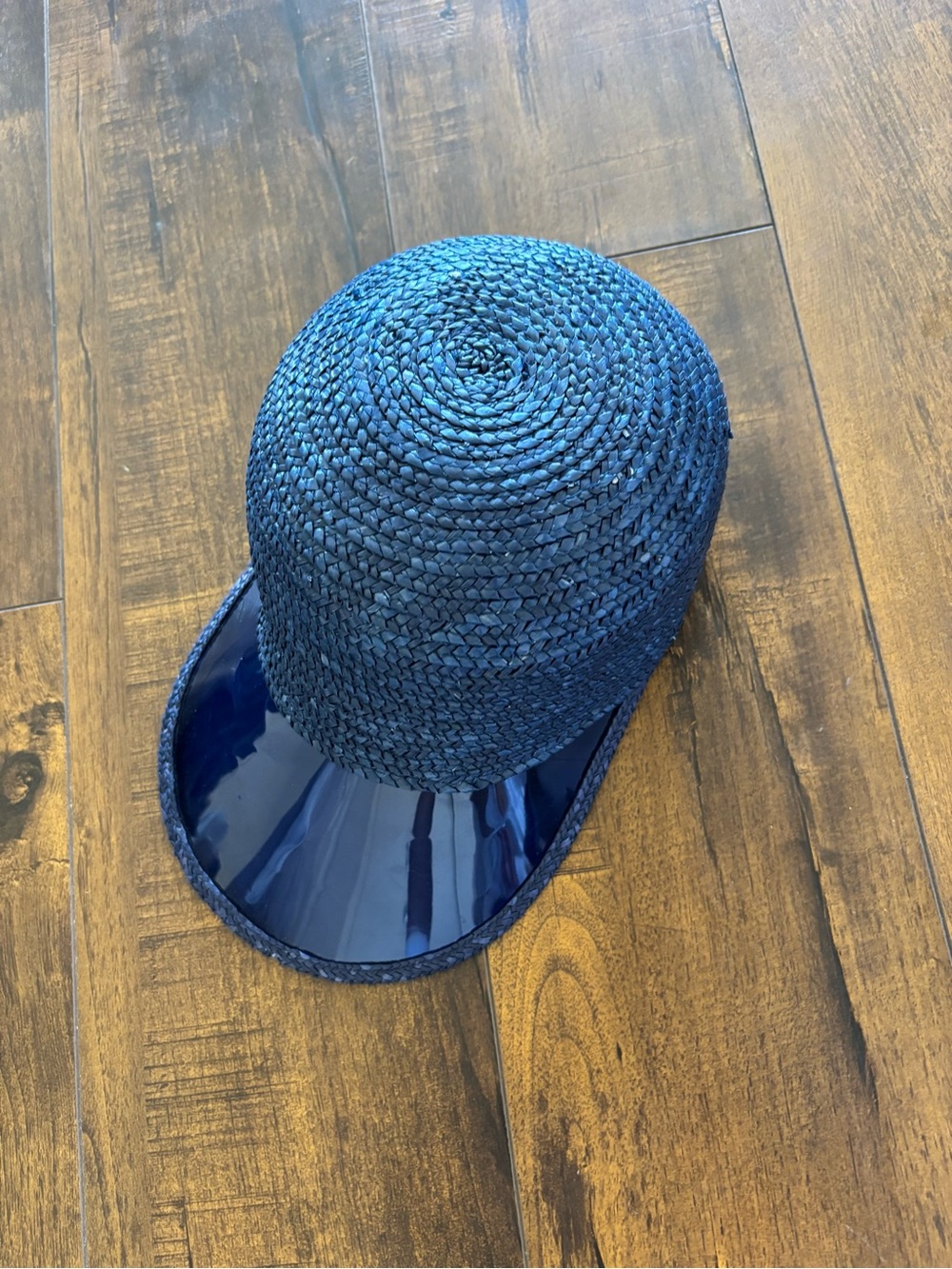 60s Vintage Straw & Vinyl Visor